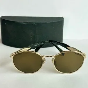 Prada | Accessories | New Prada Round Gold Frame Sunglasses  display picture 1